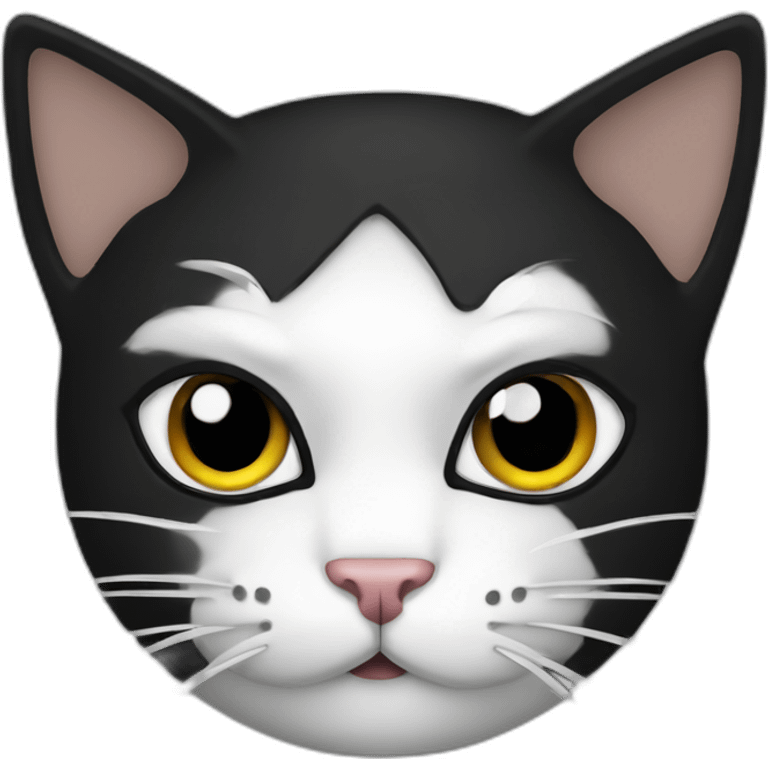 Black and white Ninja cat emoji