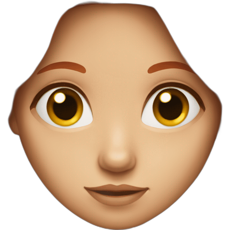 girl with dark Brown eyes and long red hair emoji