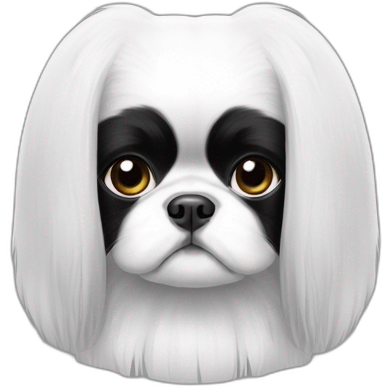 Japanese chin black & white emoji