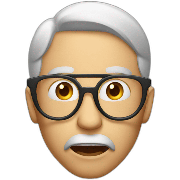 Man shocked by removing his glasses emoji