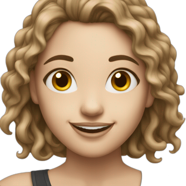 Happy dancer white skin girl emoji