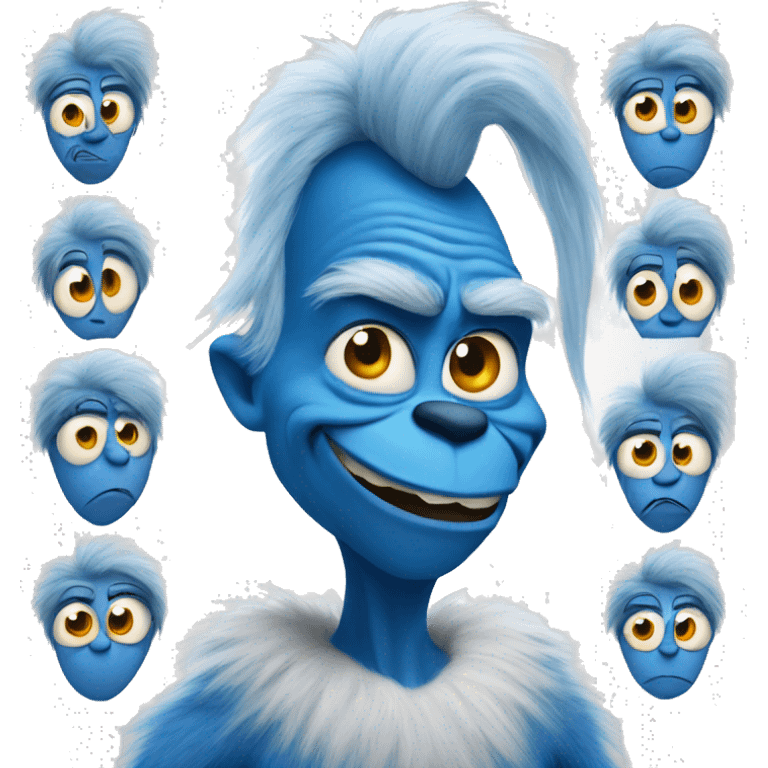 Blue grinch emoji