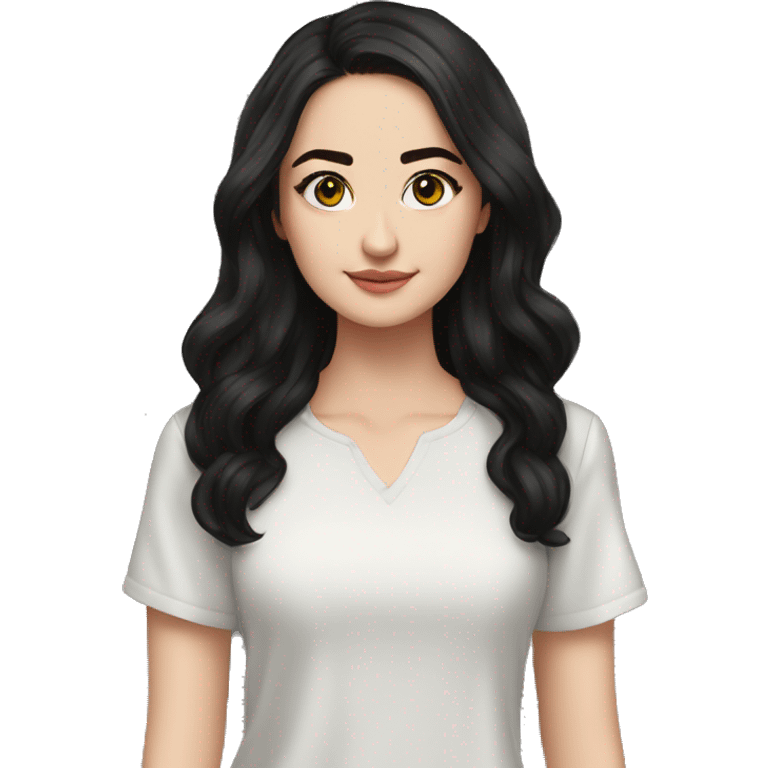 Hania amir, teen, full body, aesthetic, well detailed, black hair emoji