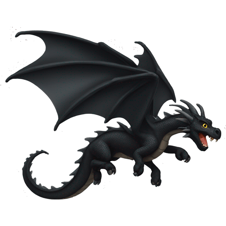 flying black dragon emoji