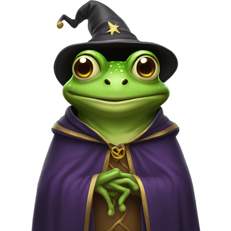 smiling wizard frog emoji