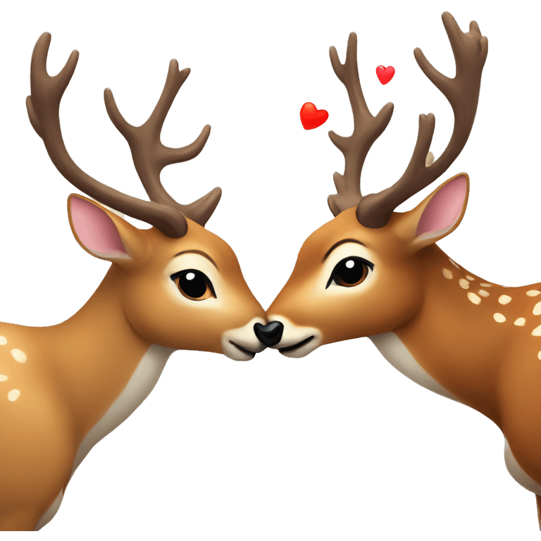 two deer in love emoji