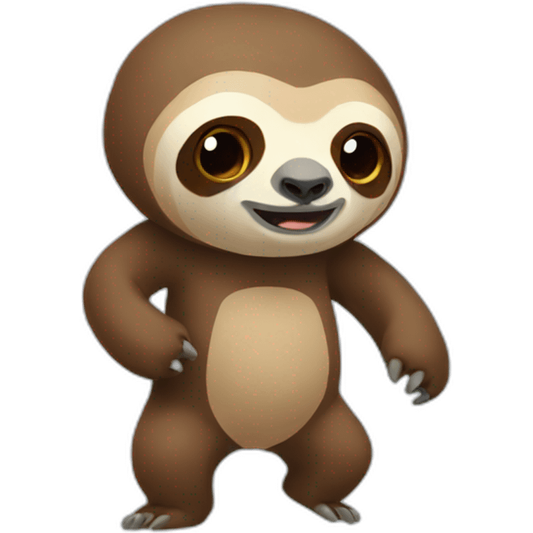 wobbly-armed sloth emoji