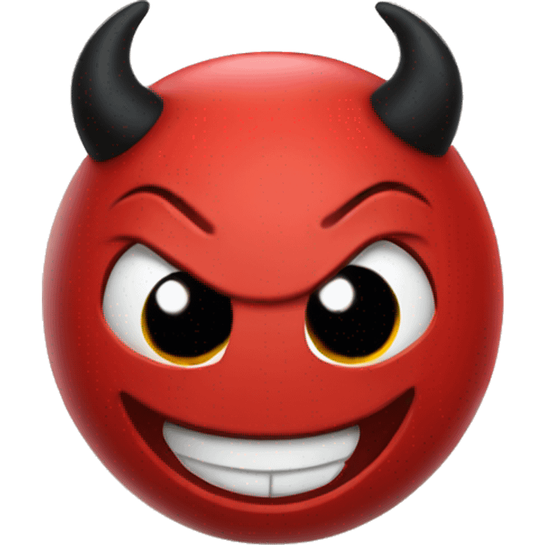 Red devil smiling with black heart emojis  emoji