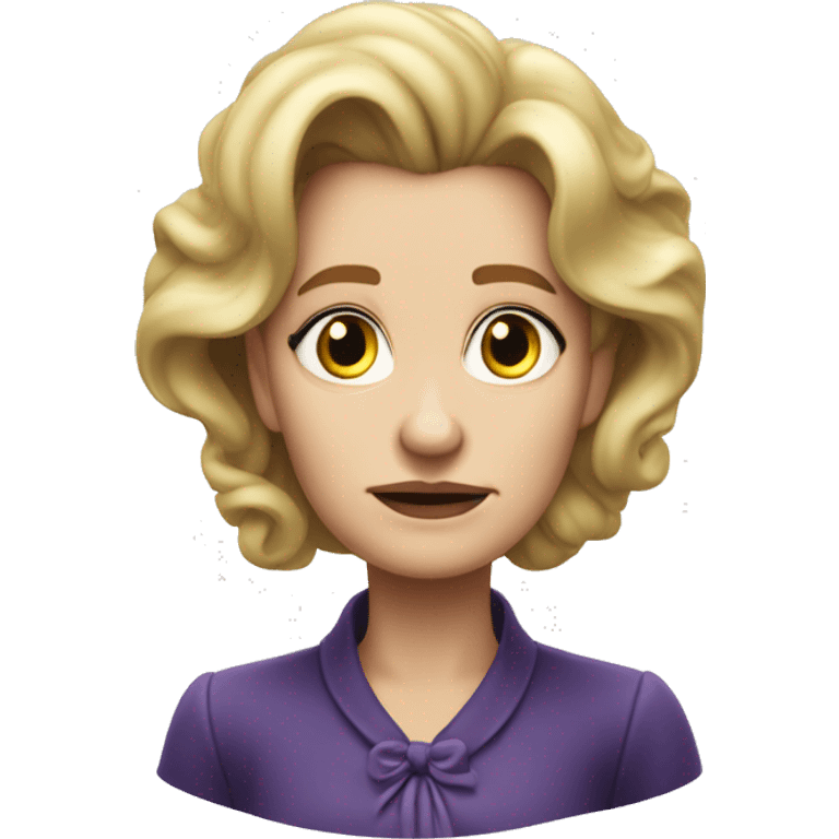 photorealistic Ursula von der Leyenl sad emoji