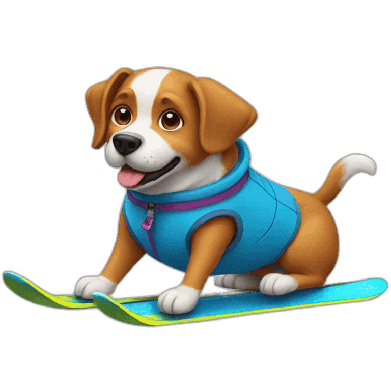 Dog on ski emoji