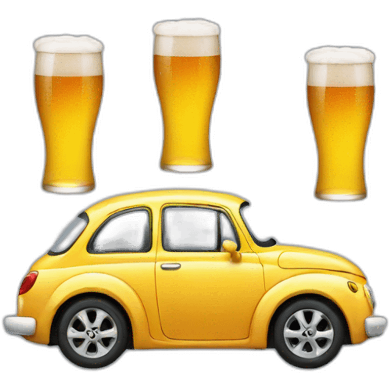 cars with a beer emoji