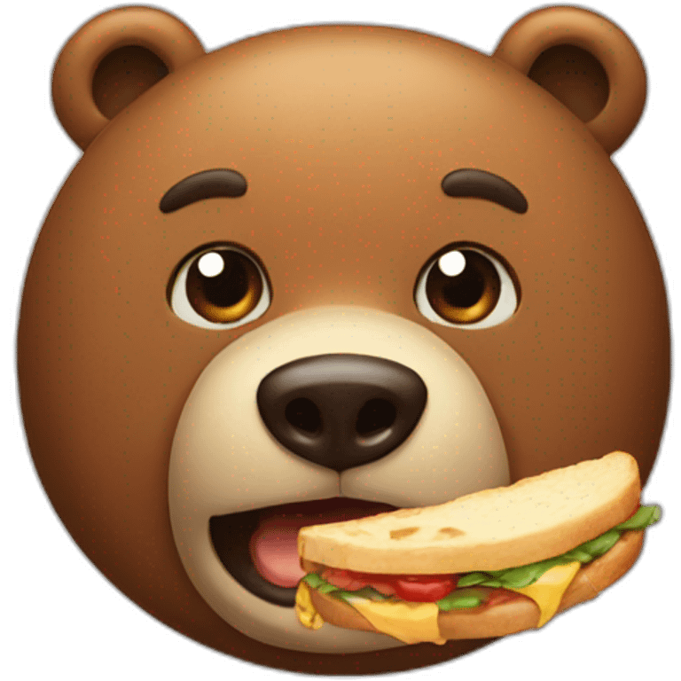 an hungry bear emoji