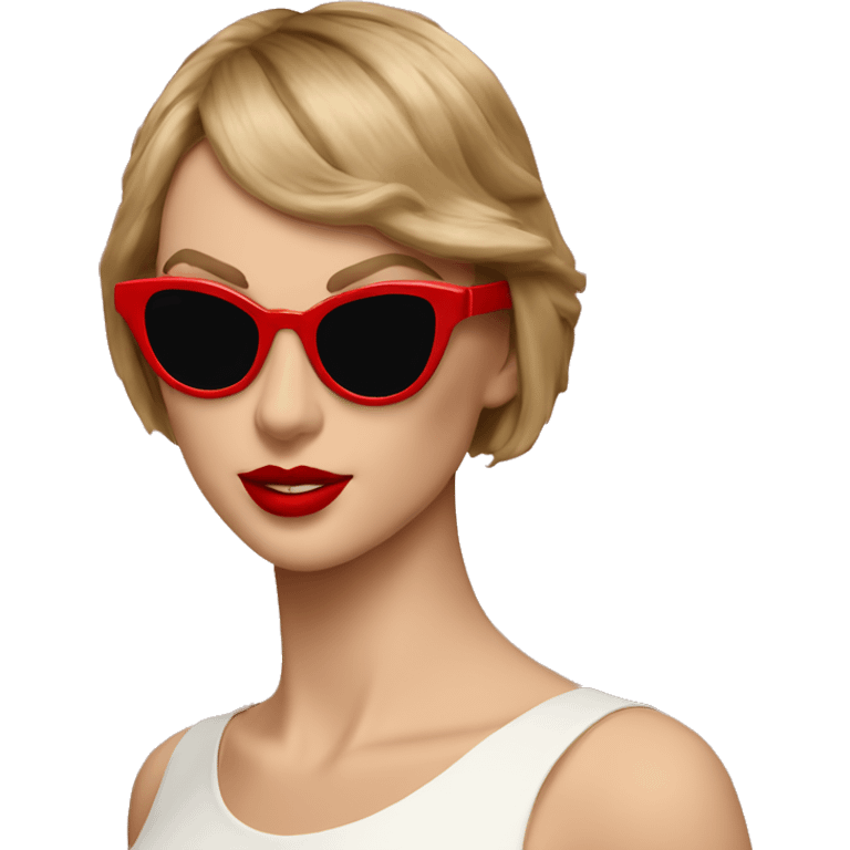 taylor swift red cateye sunglasses emoji