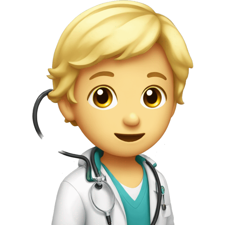 child with phonendoscope emoji