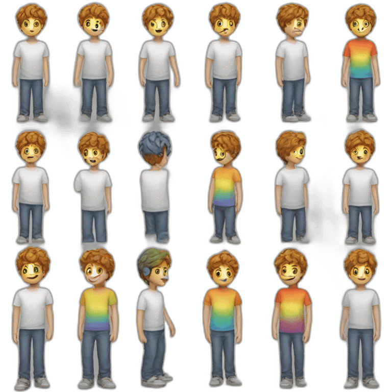 rainbow creative artist boy emoji