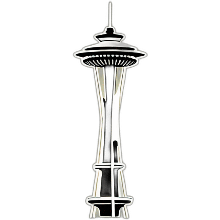 space needle stylized from the side, just the top emoji