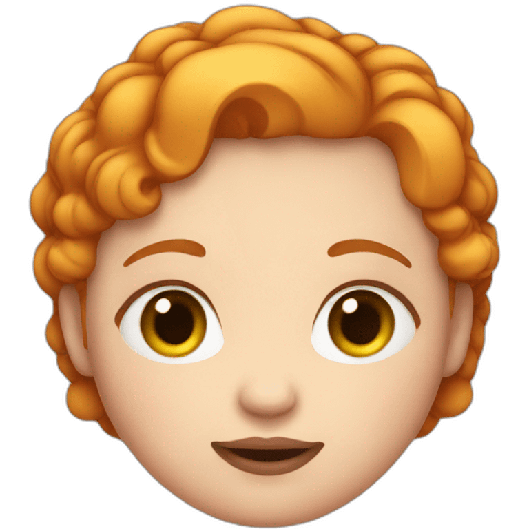 fat ginger girl with short hair emoji