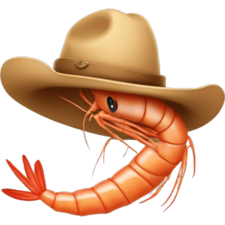 Shrimp with cowboy hat emoji