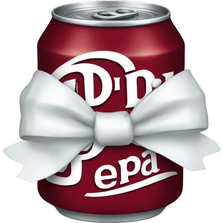 dr pepper can colored gift with white bow emoji