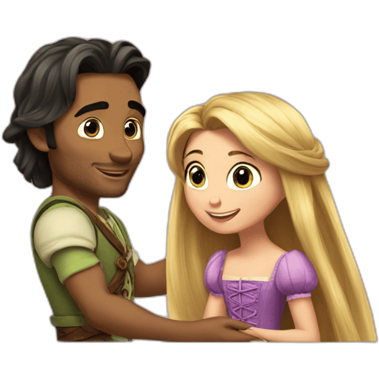 Rapunzel and pascal emoji