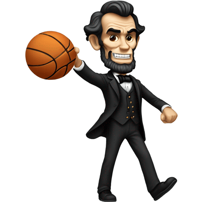 Abe Lincoln playing basketball  emoji