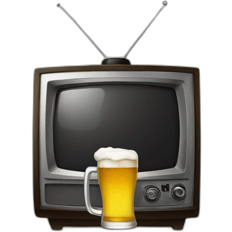 tv with beer emoji