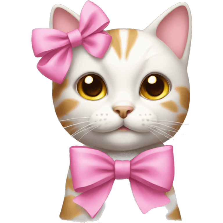 cat with a pink bow on the head emoji