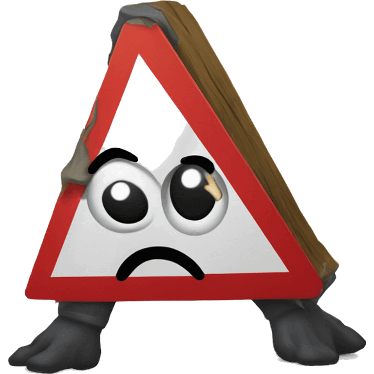 goofy danger warning sign monster emoji