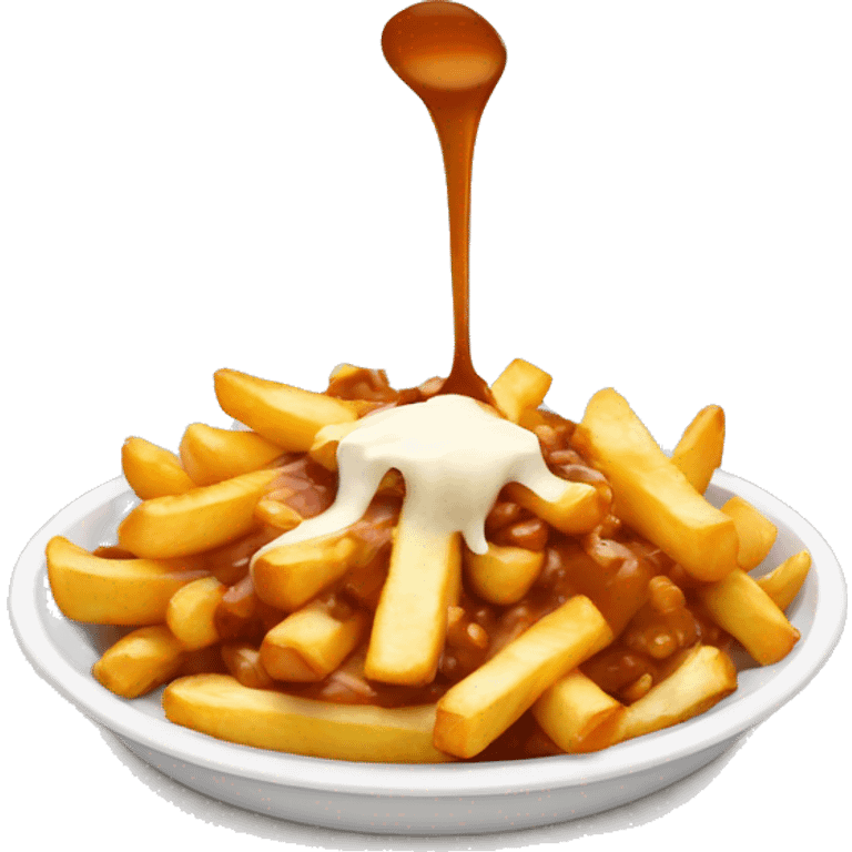 Poutine qui mange une poutine emoji