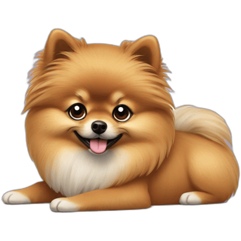 Pomeranian social media marketing worker emoji