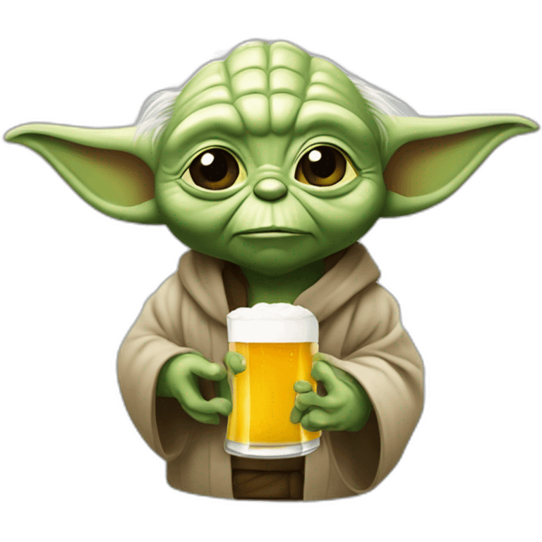 yoda boit une bière emoji