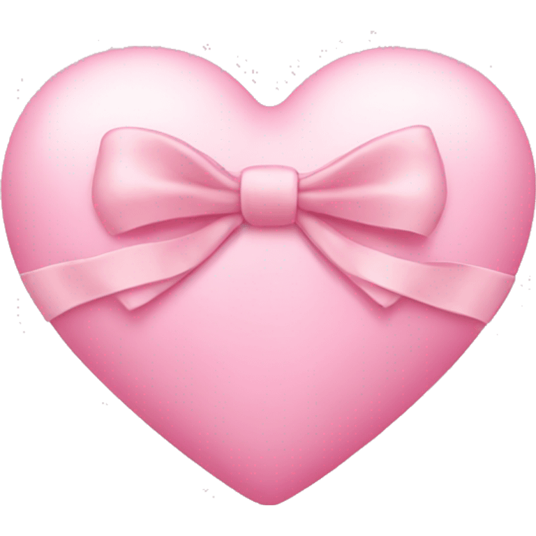 Light pink heart with bow  emoji