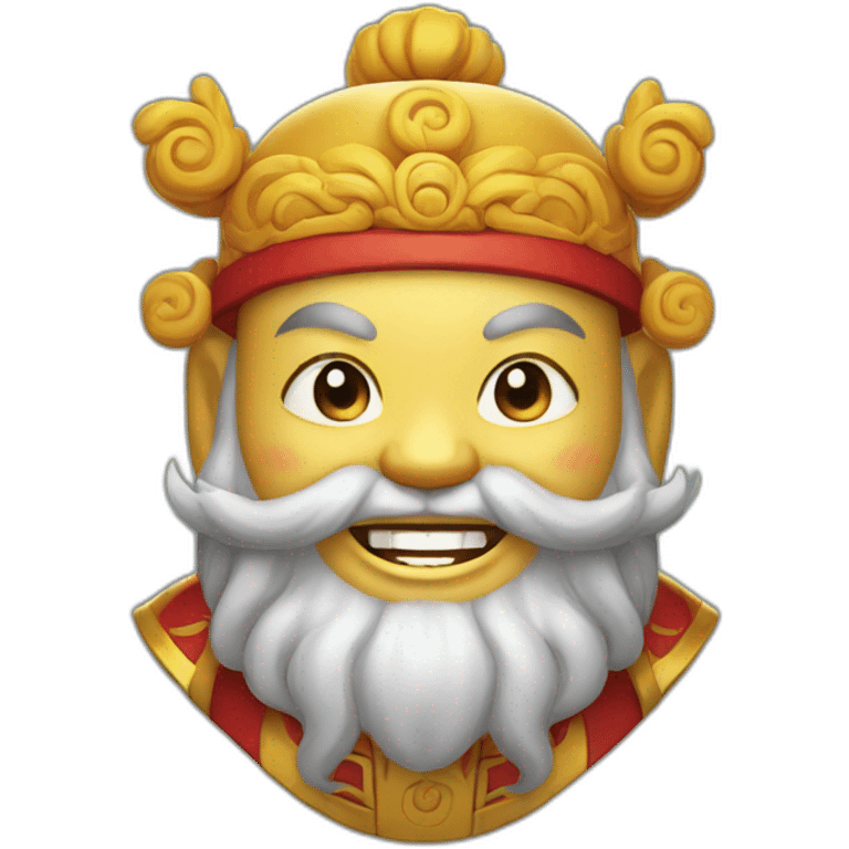 Smiling chinese god of Fortune emoji