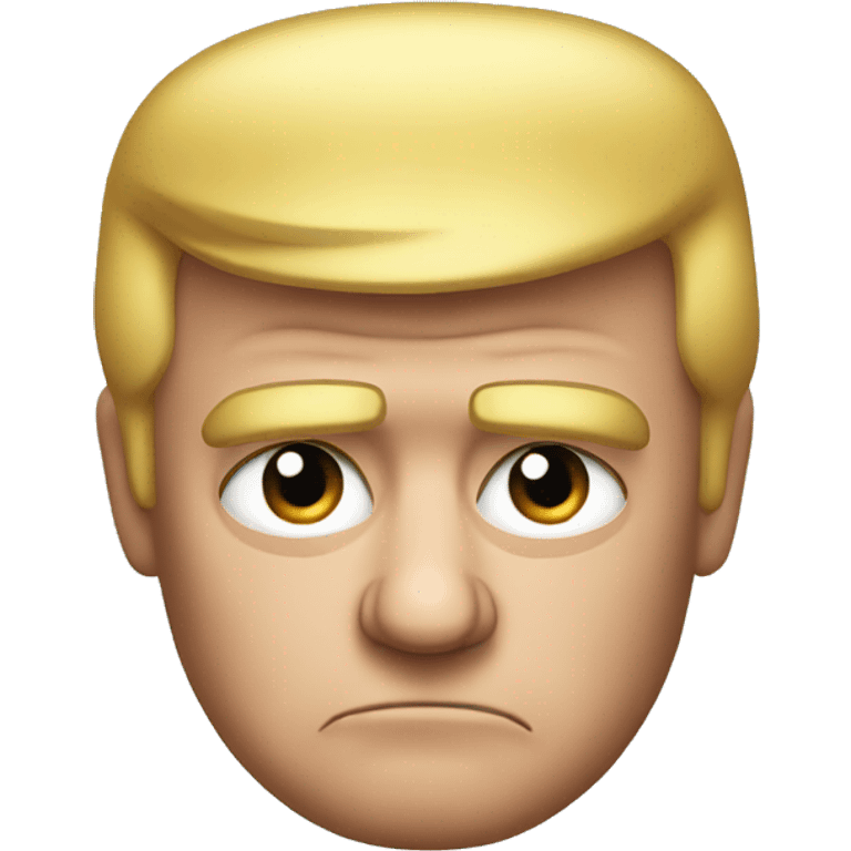 donald trump looking grumpy emoji