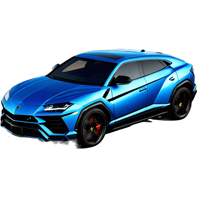 Lamborghini Urus Blue color emoji