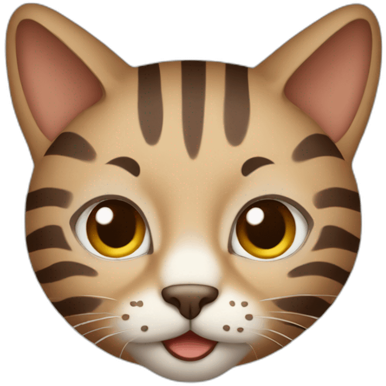 a cat with brown stripes emoji