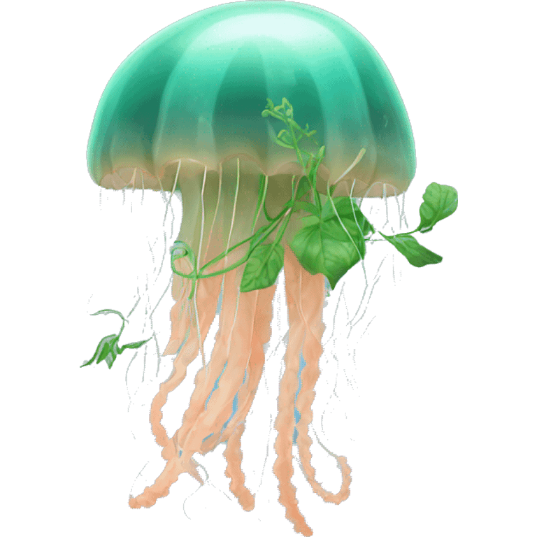 Jellyfish eating a plant  emoji