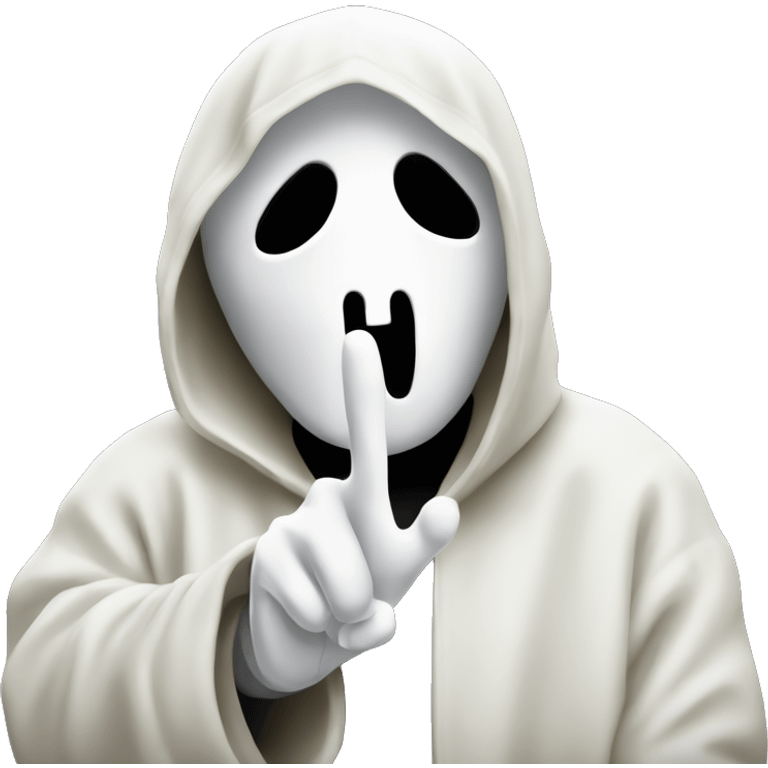 Ghostface doing a peace sign emoji