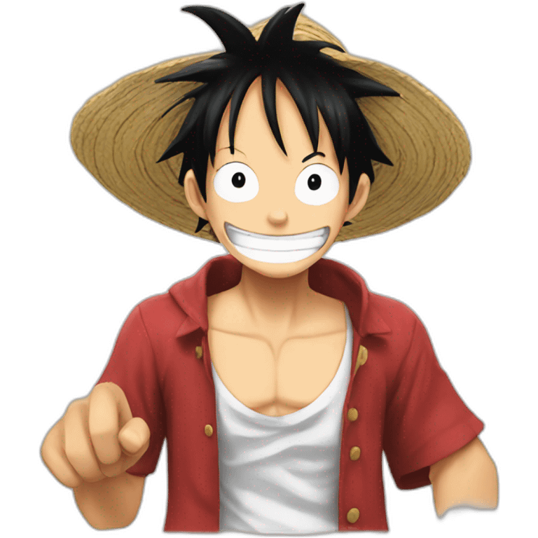 Luffy saying hi emoji