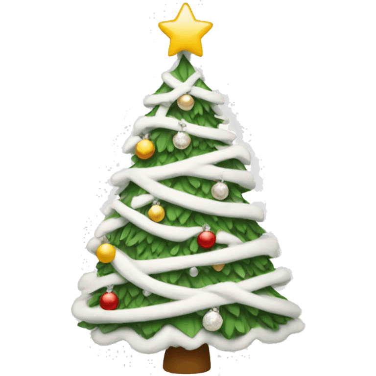 white decorated christmas tree emoji