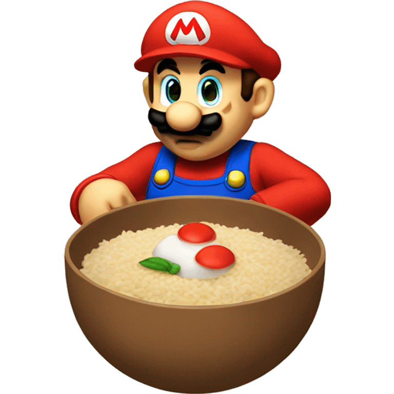 mario eats rice emoji