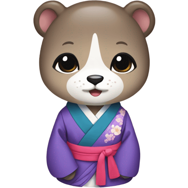 an otter wear hanbok emoji