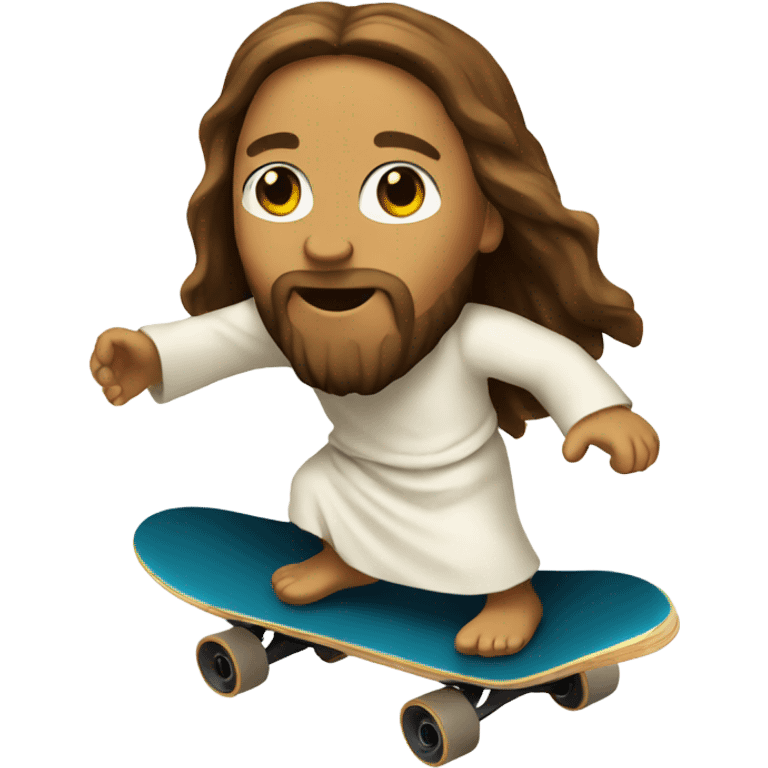 Jesus on a skateboard  emoji