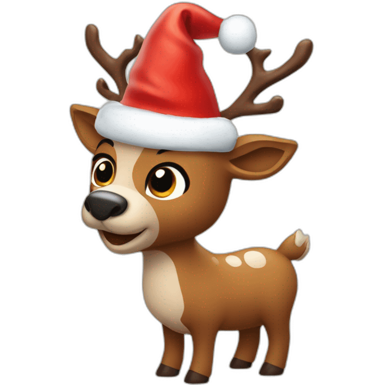 rudolf con la nariz roja navidad emoji