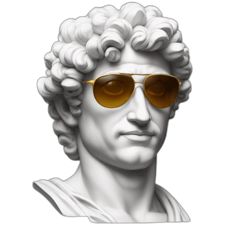 david by michelangelo with sunglasses emoji