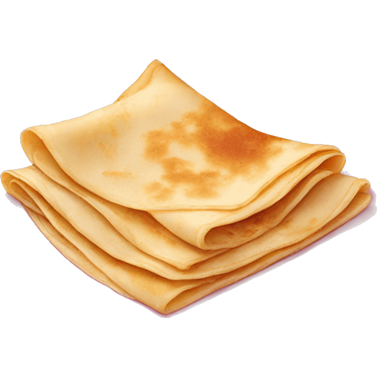 Crepes on a light pink plate emoji