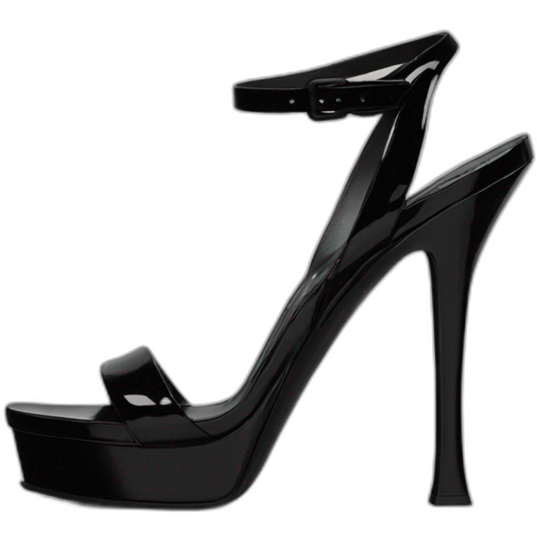 Ysl sandal tribute black patent emoji