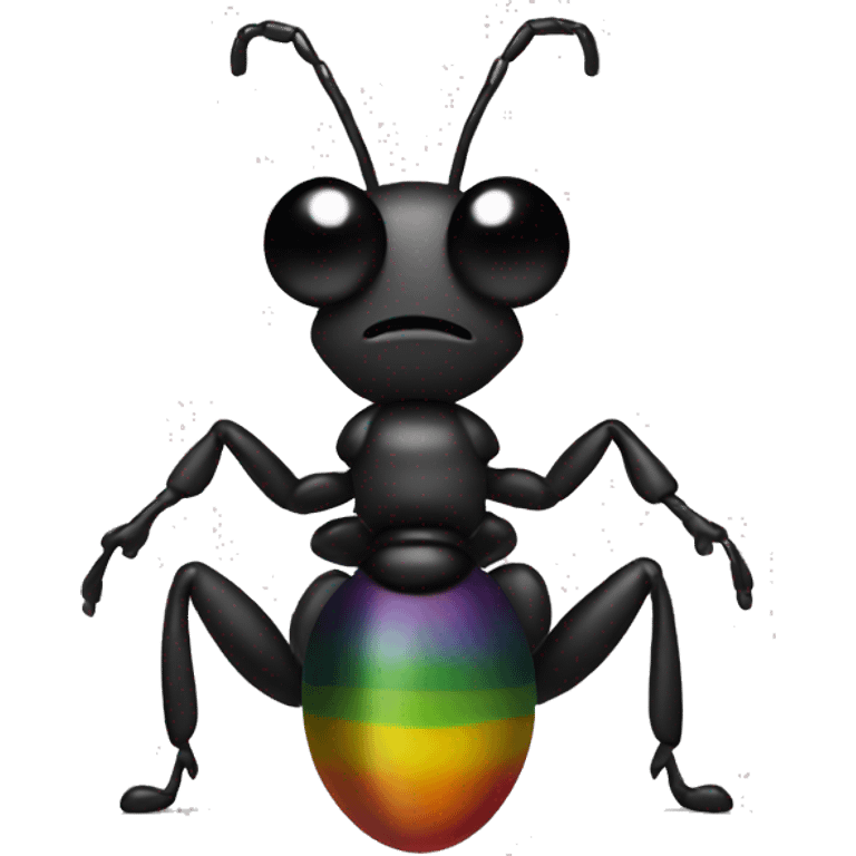 A gay ant emoji