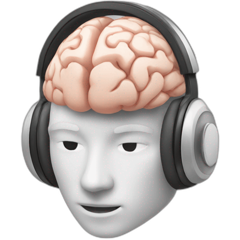 brain headphones emoji