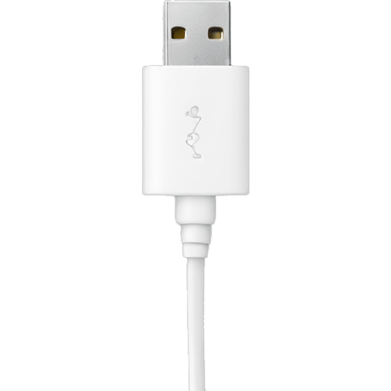 White usb cable  emoji